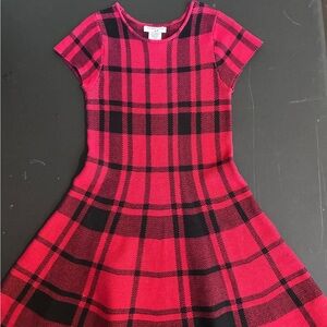 Sincerely Jules Kids Plaid Dress in Red and Black